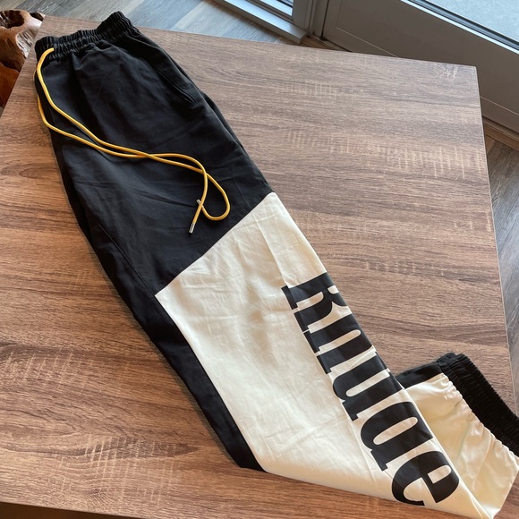 Rhude Black and White Track Pants - Picture 1 of 7